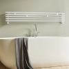 Radiator de baie orizontal ARIES 2 negru 1200x240mm 430W conexiune L Imers