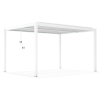 Pergola ogrodowa aluminiowa LUXE 4 x 4 m Biały z oświetleniem LED