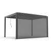 Zestaw Pergola ogrodowa aluminiowa Skyline 3 x 4 m Antracyt NORDVIK + Roleta 3 m