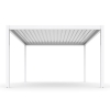 Pergola ogrodowa aluminiowa elektryczna LUXE 4 x 4 m Biały z oświetleniem LED