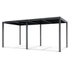 Pergola ogrodowa aluminiowa LUXE 3 x 5,8 m Antracyt z oświetleniem LED