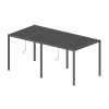 Pergola ogrodowa aluminiowa LUXE 3 x 5,8 m Antracyt z oświetleniem LED