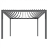 Pergola ogrodowa aluminiowa elektryczna LUXE 3 x 4 m Antracyt z oświetleniem LED