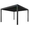 Pergola ogrodowa aluminiowa elektryczna LUXE 3 x 4 m Antracyt z oświetleniem LED