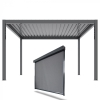 Zestaw Pergola ogrodowa aluminiowa Skyline 3 x 3 m Antracyt NORDVIC + Roleta 3 m