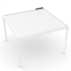 Pergola ogrodowa aluminiowa LUXE 4 x 4 m Biały z oświetleniem LED