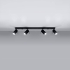Lampa podsufitowa RING 4L czarna 4x12W GU10 Sollux Lighting