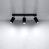 Lampa podsufitowa RING 3L czarna 3x12W GU10 Sollux Lighting