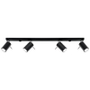 Lampa podsufitowa RING 4L czarna 4x12W GU10 Sollux Lighting