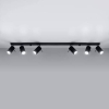 Lampa podsufitowa RING 6L czarna 6x12W GU10 Sollux Lighting
