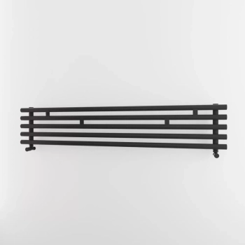 Radiator de baie orizontal ARIES 2 negru 1200x240mm 430W conexiune L Imers