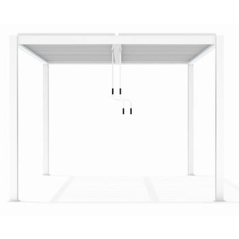 Pergola ogrodowa aluminiowa LUXE 3 x 4 m Biały z oświetleniem LED