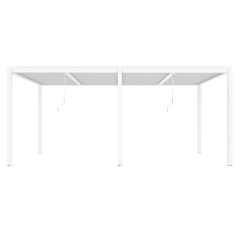 Pergola ogrodowa aluminiowa LUXE 3 x 5,8 m Biały z oświetleniem LED