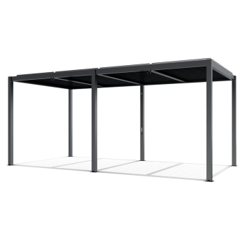Pergola ogrodowa aluminiowa LUXE 3 x 5,8 m Antracyt z oświetleniem LED