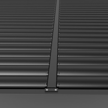 Pergola ogrodowa aluminiowa LUXE 3 x 5,8 m Antracyt z oświetleniem LED