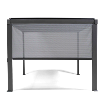 Zestaw Pergola ogrodowa MIRADOR 80 Solid 3 x 3 m Antracyt + Roleta 3 m
