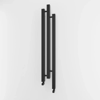 Baie radiator CUBIC 2 negru 230x1660mm 472W conexiune încălzire L Imers