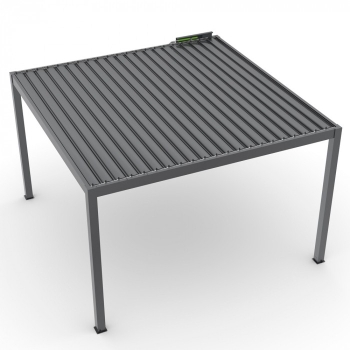 Pergola ogrodowa aluminiowa elektryczna LUXE 3 x 4 m Antracyt z oświetleniem LED