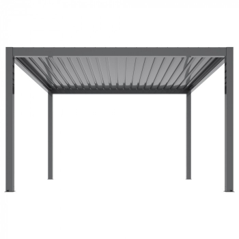 Pergola ogrodowa aluminiowa elektryczna LUXE 3 x 4 m Antracyt z oświetleniem LED