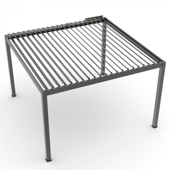 Pergola ogrodowa aluminiowa elektryczna LUXE 3 x 4 m Antracyt z oświetleniem LED