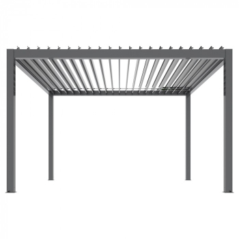 Pergola ogrodowa aluminiowa elektryczna LUXE 3 x 4 m Antracyt z oświetleniem LED