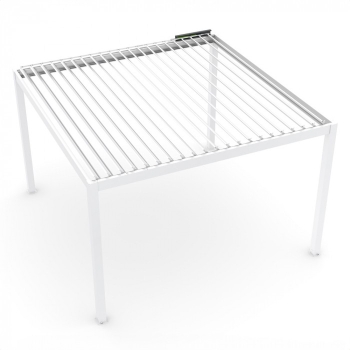 Pergola ogrodowa aluminiowa LUXE 3 x 3 m Biały z LED