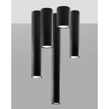 Lampa podsufitowa LAGOS 40 czarna 1x12W GU10 Sollux Lighting