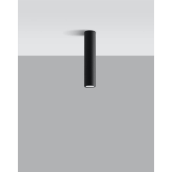 Lampa podsufitowa LAGOS 30 czarna 1x12W GU10 Sollux Lighting
