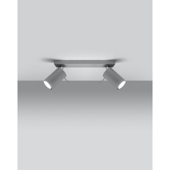 Lampa podsufitowa RING 2 szara 2x12W GU10 Sollux Lighting