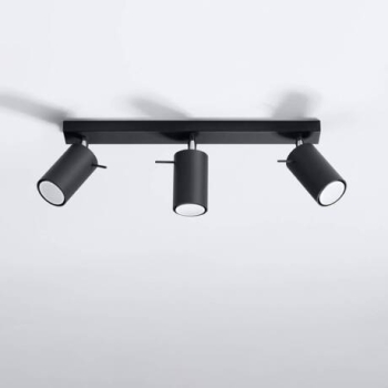 Lampa podsufitowa RING 3L czarna 3x12W GU10 Sollux Lighting