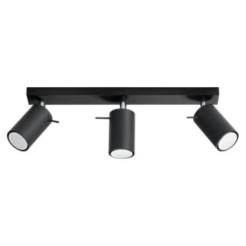 Lampa podsufitowa RING 3L czarna 3x12W GU10 Sollux Lighting