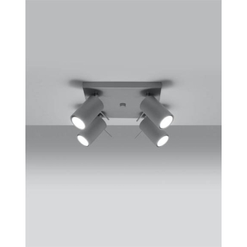 Lampa podsufitowa RING 4 szara 4x12W GU10 Sollux Lighting