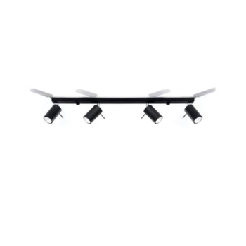 Lampa podsufitowa RING 4L czarna 4x12W GU10 Sollux Lighting