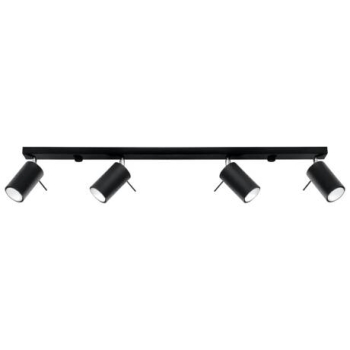 Lampa podsufitowa RING 4L czarna 4x12W GU10 Sollux Lighting