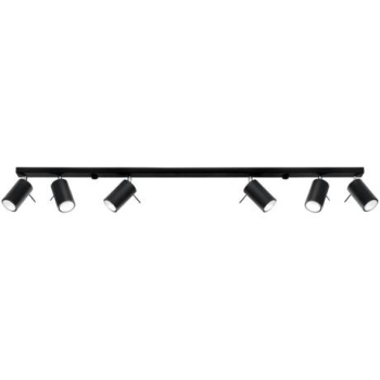Lampa podsufitowa RING 6L czarna 6x12W GU10 Sollux Lighting