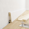 Hibrid pvc plintă de plintă pvc Alpha 80mm 2.4m alb embosare