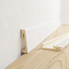Hibrid pvc plintă de plintă pvc Alpha 80mm 2.4m alb embosare