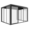 Ușă glisantă din sticlă 3M pentru pergola LUXE - 100% aluminiu antracit