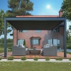 Pergolă de grădină LUXE 3 x 3 m cu acoperiș electric - 100% aluminiu antracit