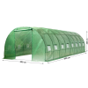 Tunel de grădină 3,0 x 6,0 x 2,0 m - 18,0m2 verde