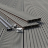 Placă de terasă compozită BERGDECK B150, antracit, periat 240 × 15 × 2,5 cm
