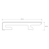 Bravo 80mm 1,2 m 303 gri din PVC spumă de plintă din PVC gri
