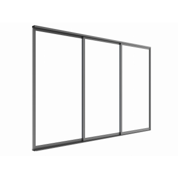 Ușă glisantă din sticlă 3M pentru pergola LUXE - 100% aluminiu antracit