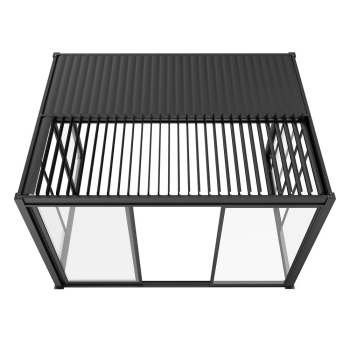 Ușă glisantă din sticlă 3M pentru pergola LUXE - 100% aluminiu antracit