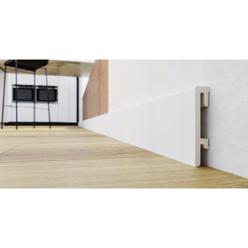 Plinte din spumă PVC BETA 80mm 2.2m alb