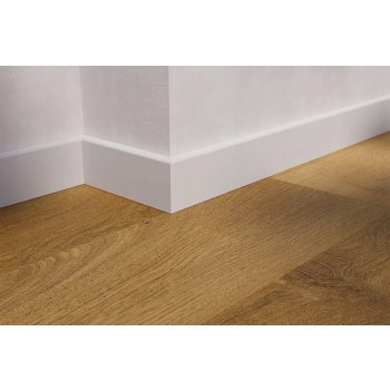 Plintă de plintă din PVC hibrid Alpha 80mm 2.4m Unique Oak