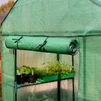 Sera Tunel de folie pentru grădină și balcon 1,40 x 0,70 x 2,0 m verde