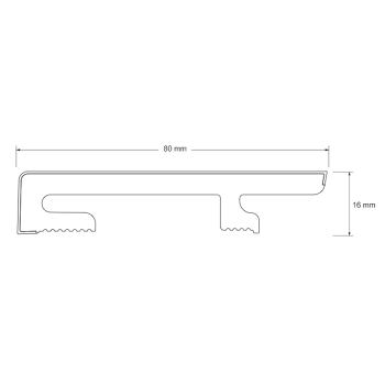 Bravo 80mm 1,2 m 303 gri din PVC spumă de plintă din PVC gri
