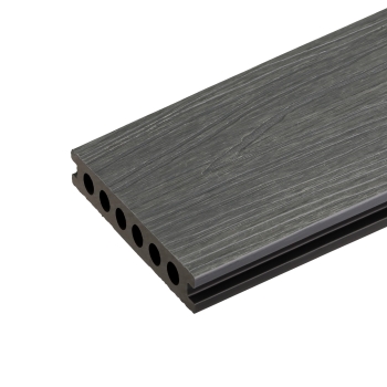 BERGDECK Placă de balcon compozită W138, tec/strău, periat 290 × 13,8 × 2,4 cm