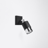 NERO lampă de perete negru/cromatic 1x40W GU10 Sollux Lighting
